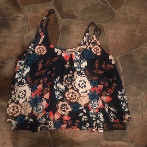 Floral flowing tank top